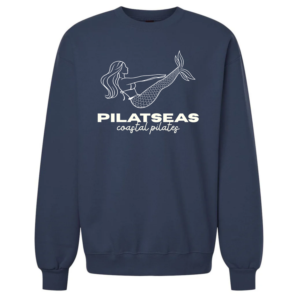 Pilatseas Mermaid Crewneck | True Navy, Comfort Colors