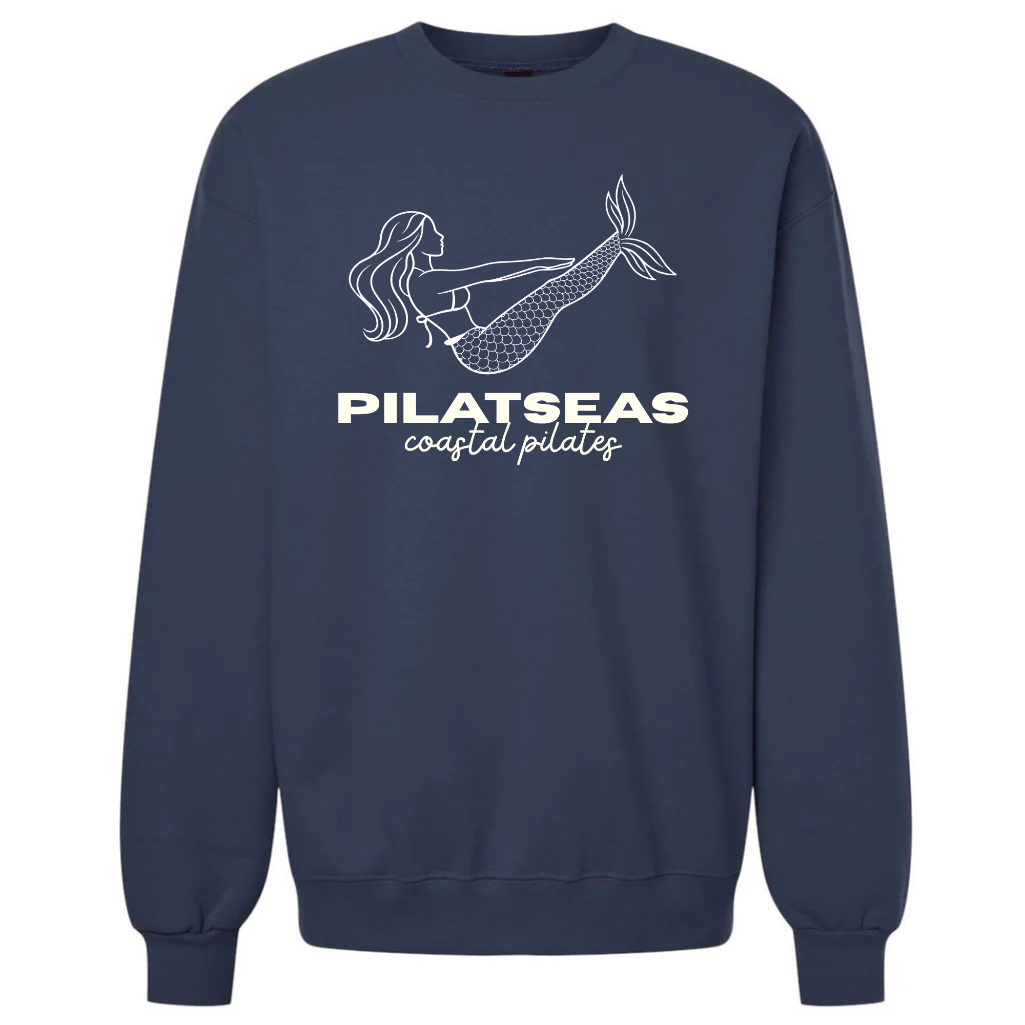 Pilatseas Mermaid Crewneck | True Navy, Comfort Colors