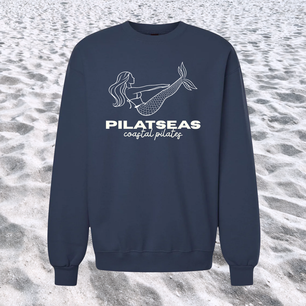 Pilatseas Mermaid Crewneck | True Navy, Comfort Colors