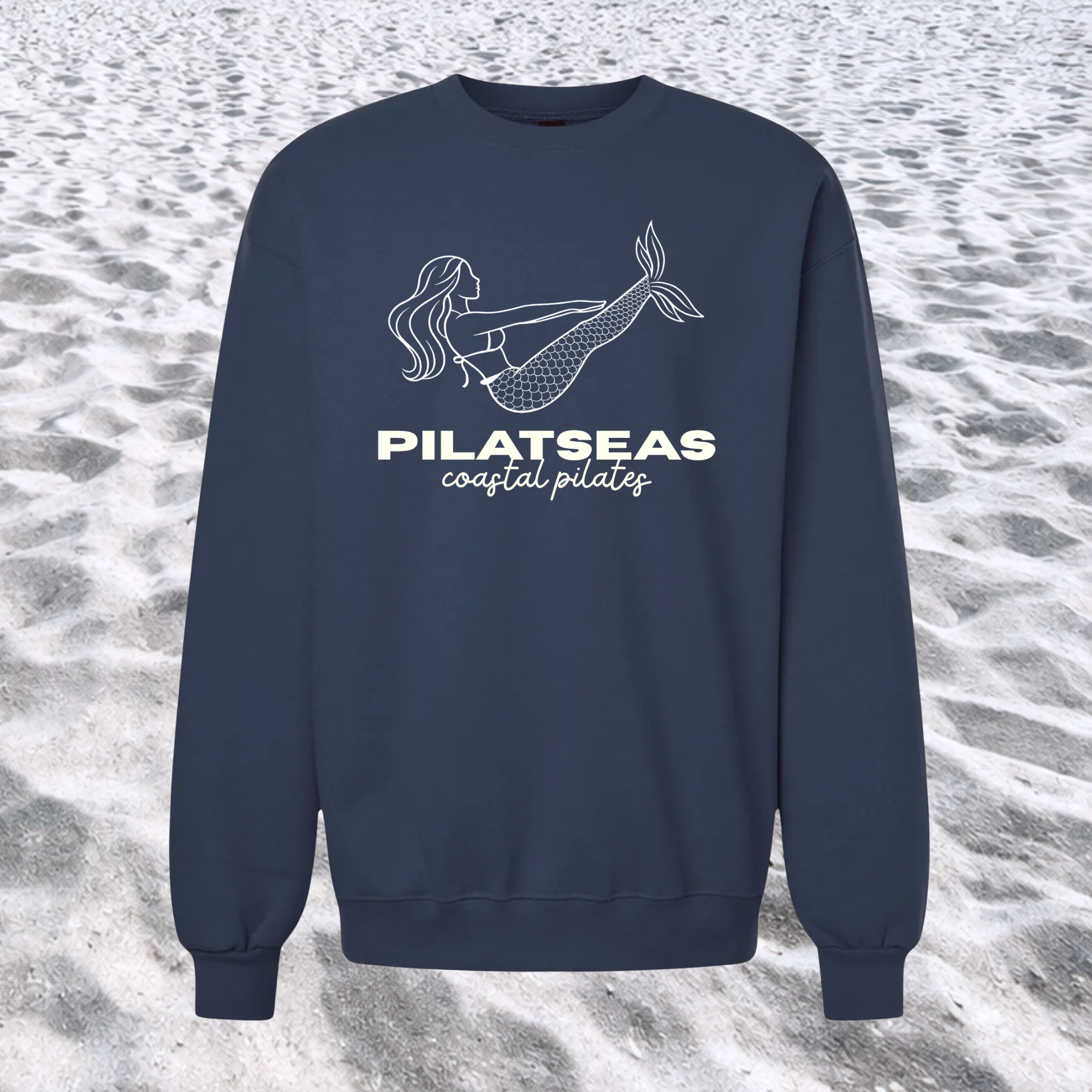 Pilatseas Mermaid Crewneck | True Navy, Comfort Colors